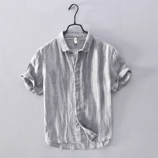 Elegant Japanese Style Linen Shirt