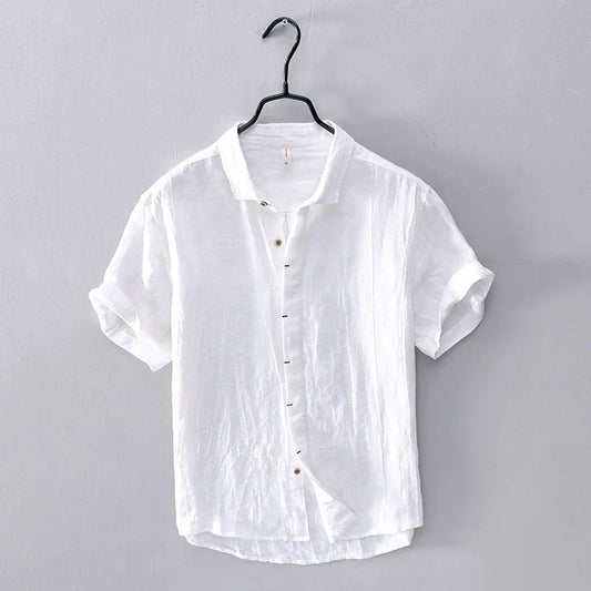Elegant Japanese Style Linen Shirt