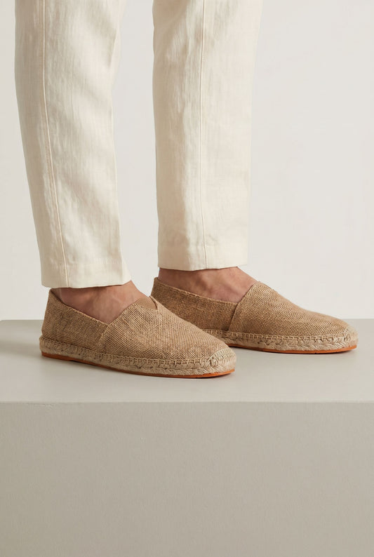 Elegant Men's Espadrilles - Brown (life)
