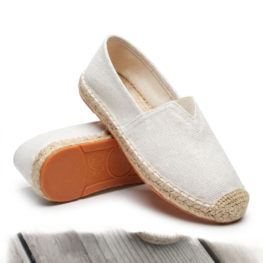 Elegant Men's Espadrilles - White (clean)