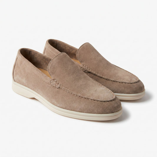Premium Suede Loafers - Beige (clean)