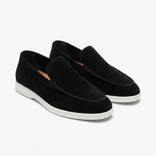 Premium Suede Loafers - Black (clean)