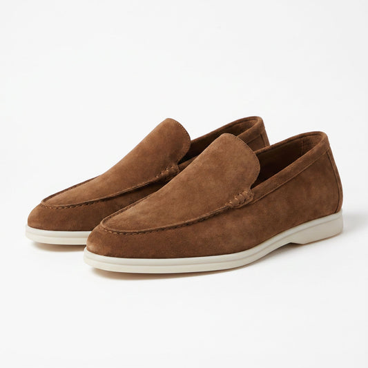 Premium Suede Loafers - Brown (clean)