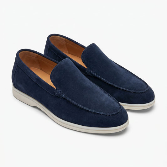 Premium Suede Loafers - Dark Blue (clean)