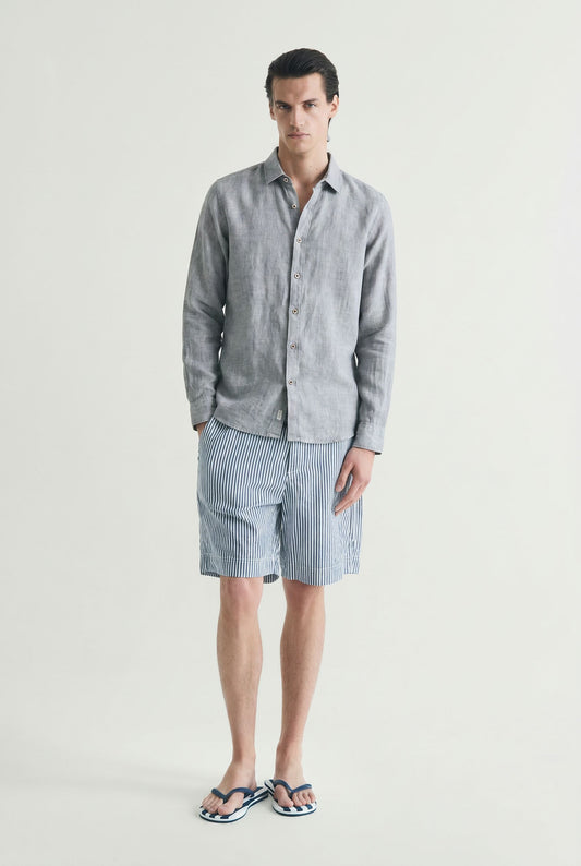 Japanese Linen Shirt - Grey