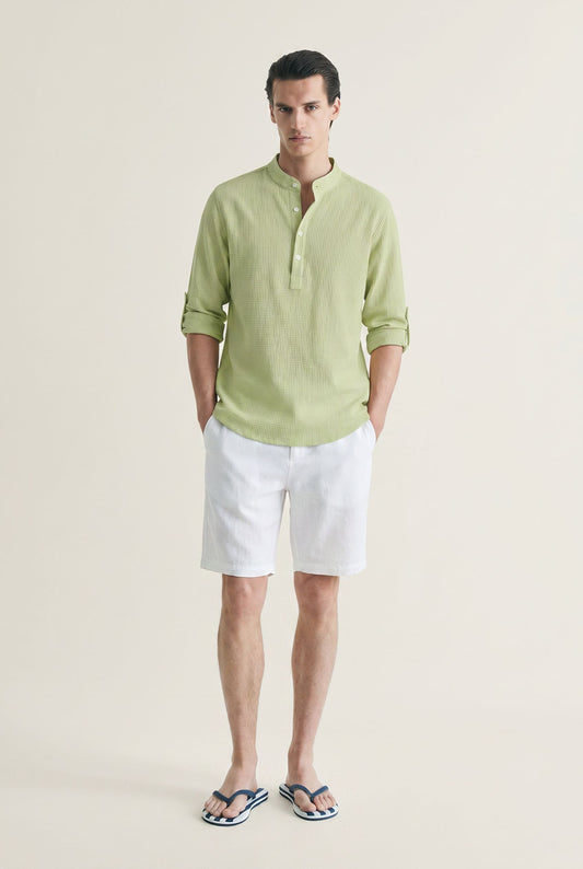 Long Sleeved Polo - Light Green