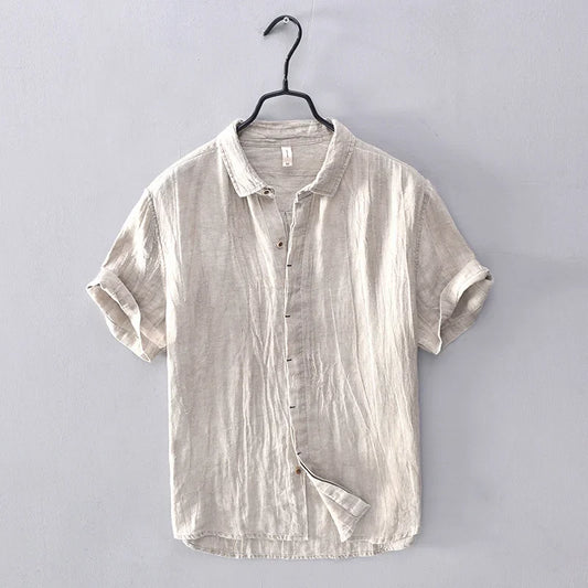 Elegant Japanese Style Linen Shirt
