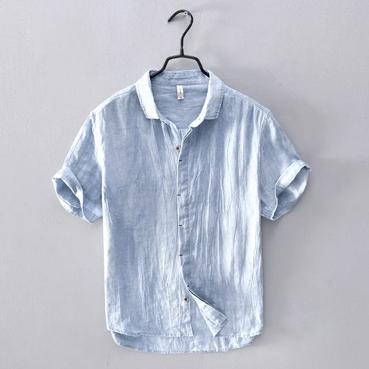 Elegant Japanese Style Linen Shirt