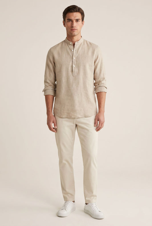 Fiorenzo Cotton Shirt - Beige