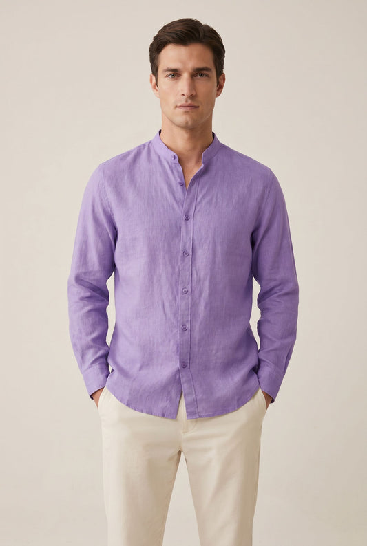 Fiorenzo Cotton Shirt - Purple