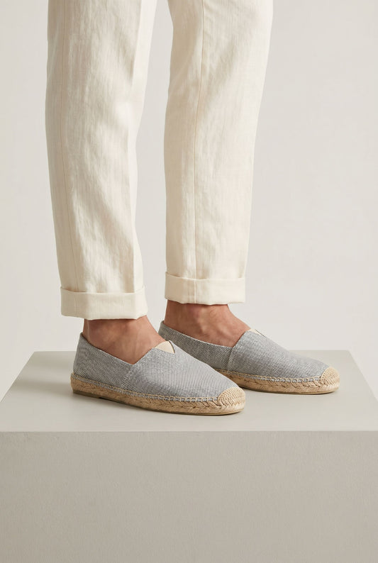 Elegant Men's Espadrilles - Grey (life)