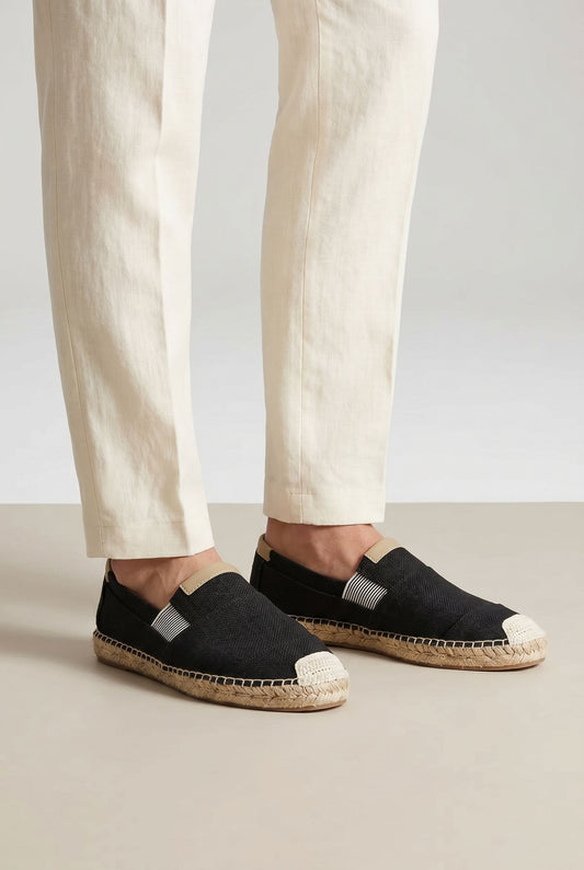 Elegant Men's Espadrilles - Black (life)