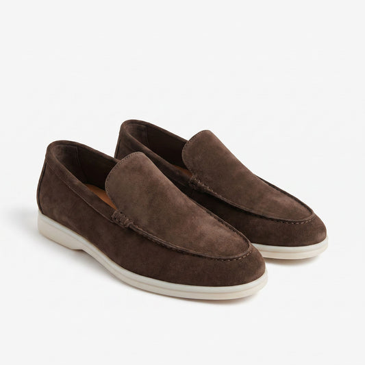 Premium Suede Loafers - Coffee (clean)