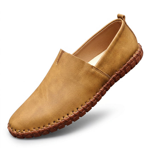 Santorini Leather Loafers - Khaki (clean)