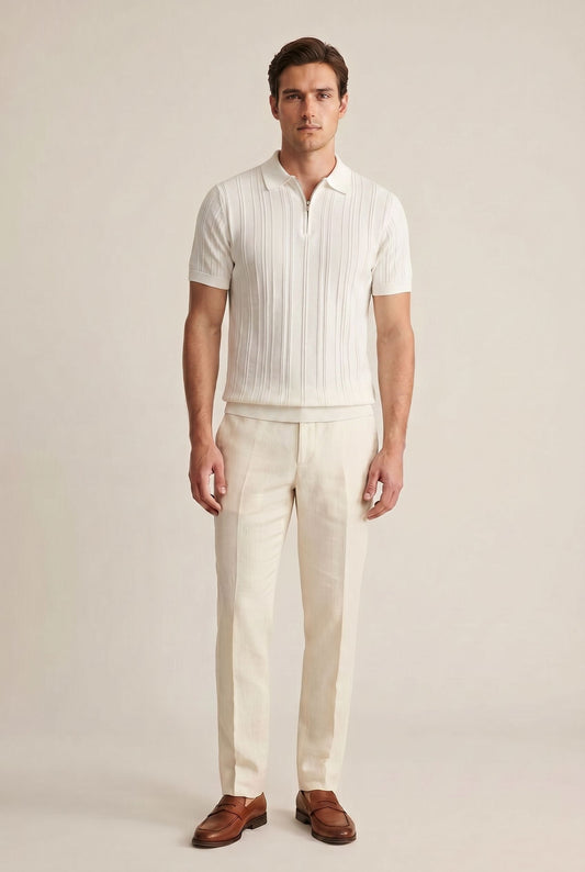 Old Money Polo Shirt - White