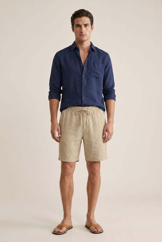 Mens Beach Shorts - Khaki